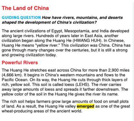 According to Reading #1 and 2, How have rivers, mountains, and deserts shaped the development of C