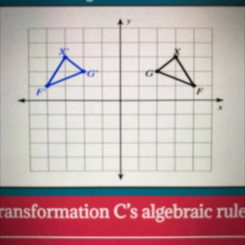 Transformation C's algebraic rule is
OMG PLEASE HELP
x+?,y or what??