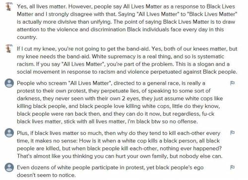 A nice, respectful debate on BLM and ALM.