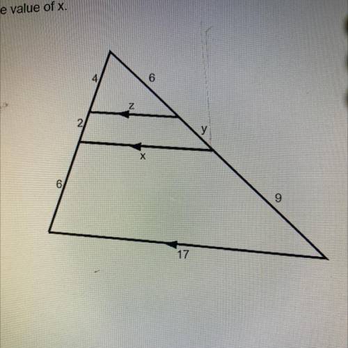Find the value of x. Please help me