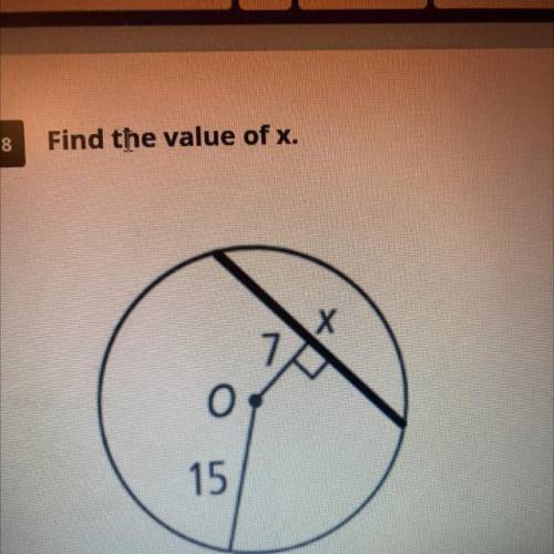 Find the value of x, given the radius. PLEASE HELP IM THID IS TIMED (MOST BRAINLIEST IF YOU ANSWER)