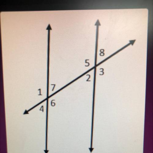 Which pair of angles represents corresponding angles?