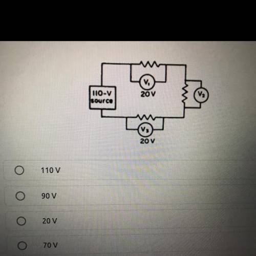 In the circuit diagram shown above , which is the correct reading for meter V2