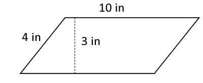Calculate the area of the following parallelogram: