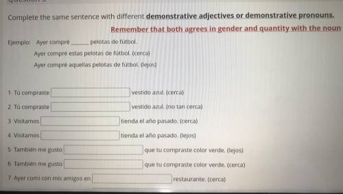 Please help with Spanish 3