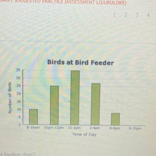Which time is shown on the bird feeding chart?

es
A)
7 a.m.
B)
11 pm
12 p.m.
D)
12 am