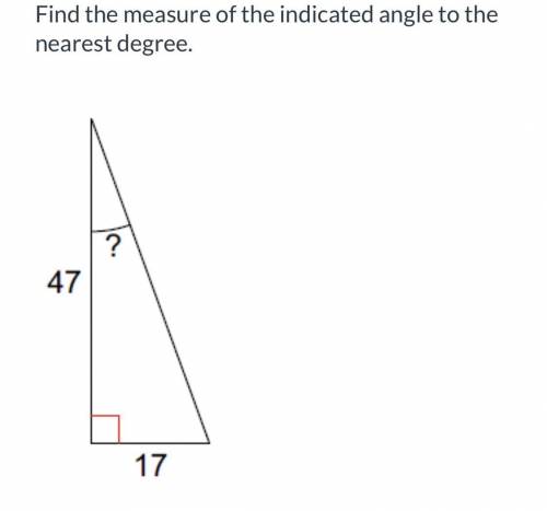 Find the measure of the indicated angle to the nearest degree. I
