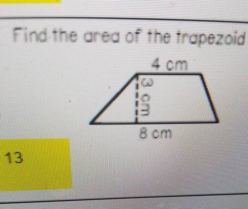 Find the area of the trapezoid below​