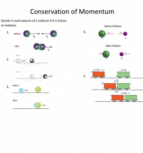 Conservation of momentum elastic or inelastic