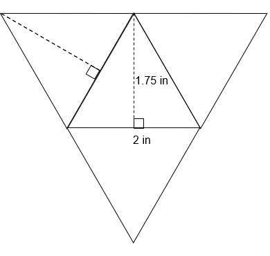 The net of an equilateral triangular pyramid is shown below. Which measurement is the closest to th