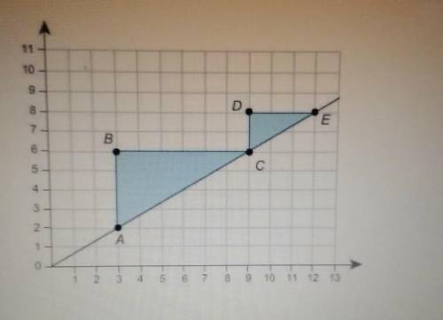Which statement is TRUE concerning the slope of the line formed by the hypotenuse of each triangle?