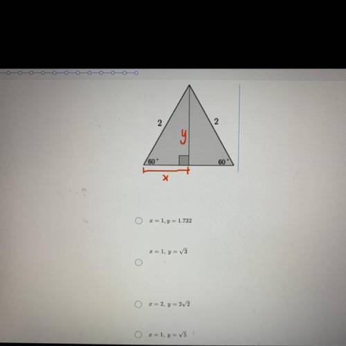 Find the length of x and y exactly.