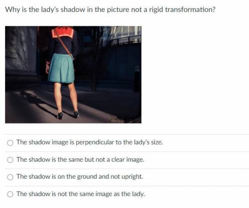 Why is the lady’s shadow in the picture not a rigid transformation?