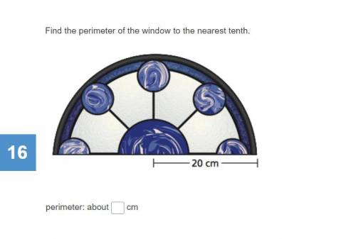 Can someone explain the steps to finding the perimeter of a semi-circle? I didn't really understand