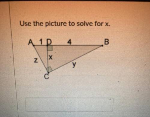Use this picture to solve for x.