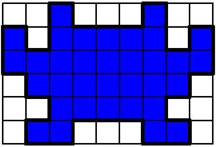 60 POINTS If each square of the grid below is 0.5 cm by 0.5 cm, how many centimeters (cm)