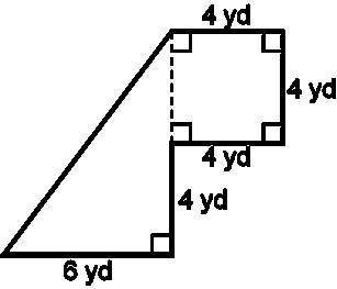What is the perimeter of the composite figure?

40 yd
32 yd
22 yd
36 yd