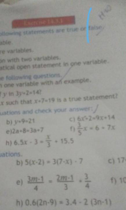 Solve the following equation and check your answer of question number F​