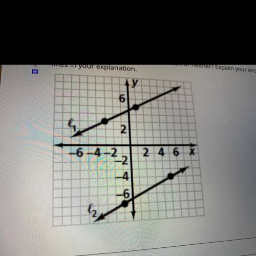 Are these two lines parallel, perpendicular or neither