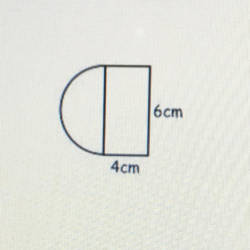 Determine the area of the composite figure to the nearest whole number.

26 cm2
B)
38 cm?
46 cm2
8