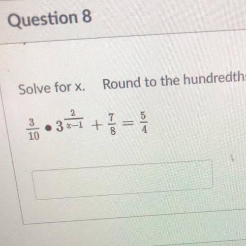 Solve for x, round to hundredths place