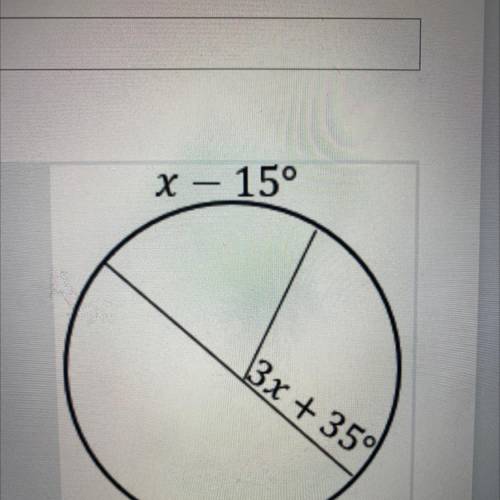 Use the diagram of circle C to find x. *