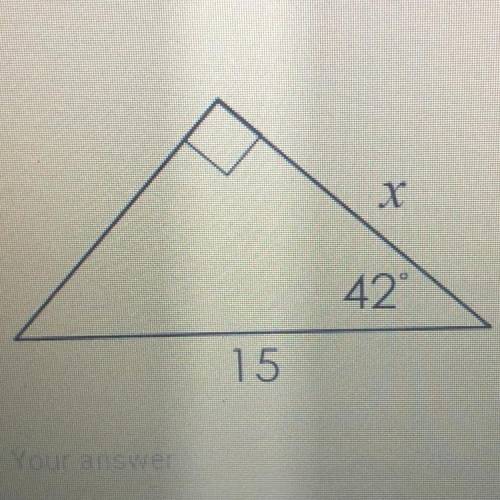 Solve for x. Round your answer to the nearest tenth.
