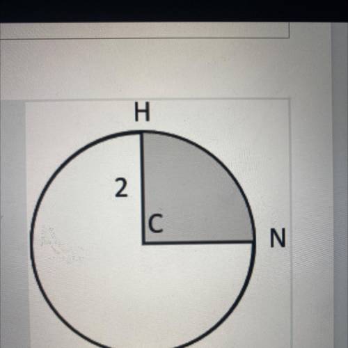 Use the diagram of circle C to find the arc length of arc HN

The measure of angle HCN = 60°. The