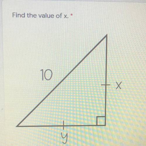 Help please 
Find the value of x. *