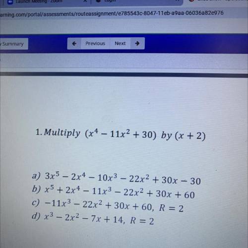 Multiply (x^4-11x^2+30)by(x+2)
