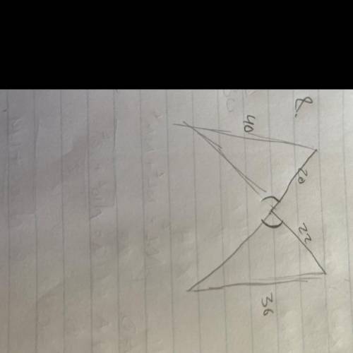 Determine(if possible) if the triangles can be proven similar