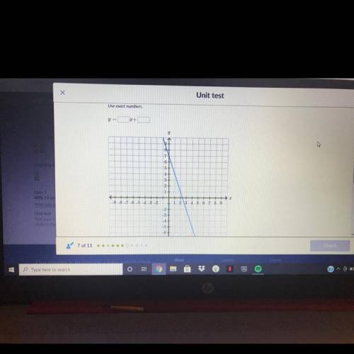Find the equation of the line..
y= x+ 
khan academy