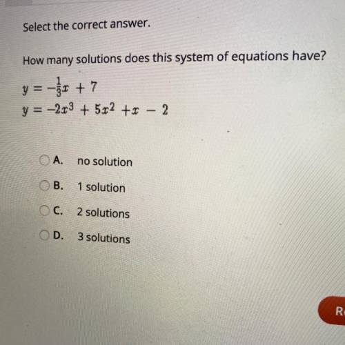 How many solutions does this system of equations have? Please don’t put any type of answer. Picture