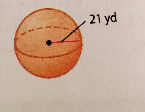 Find the volume of each sphere. Round to the nearest tenth.​