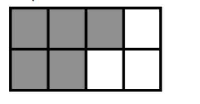 What percent of the figure is shaded below? Write this percent as a decimal and a fraction in the s