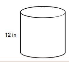 The volume of the cylinder is approximately 461.58 in3.

The diameter is ___ in.
Use 3.14 for π.