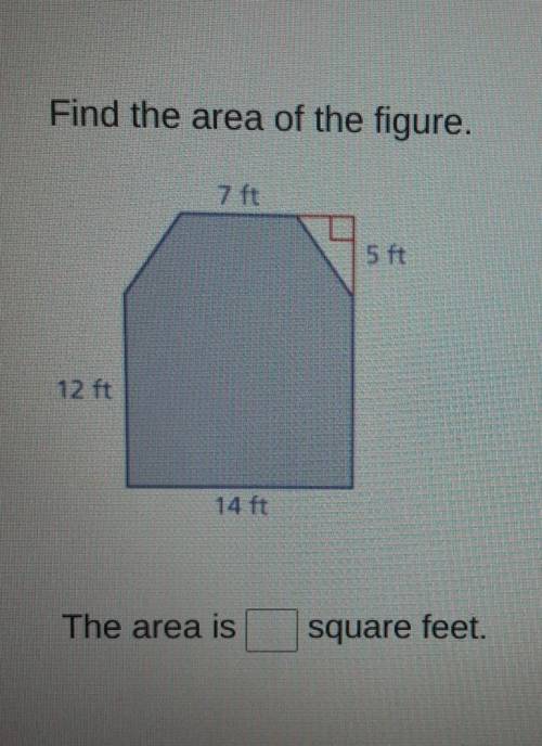 Find the area of the figure .​