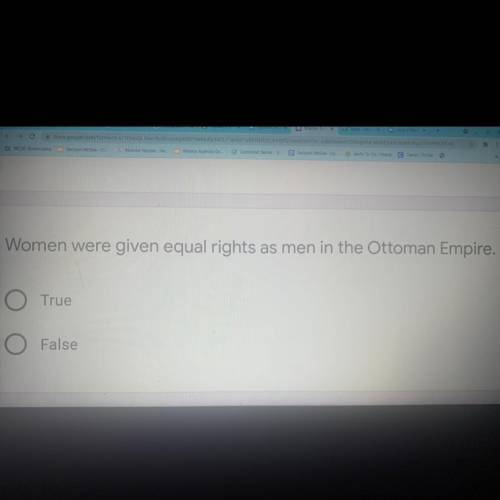 Women were given equal rights as men in the Ottoman Empire