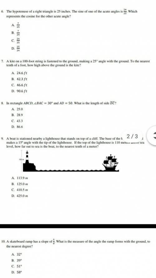 I am going to post 2 sections of questions that I need help with if you know or notice the question