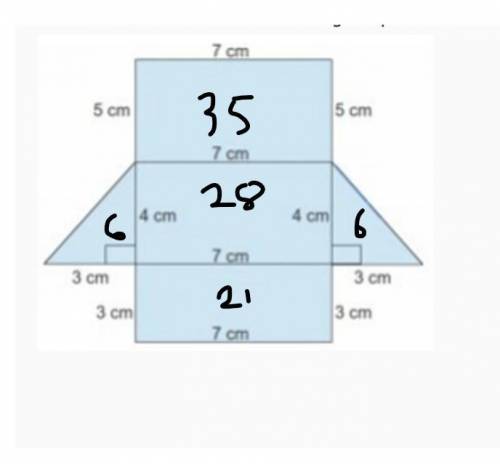 Calculate the total area of the triangular prism.