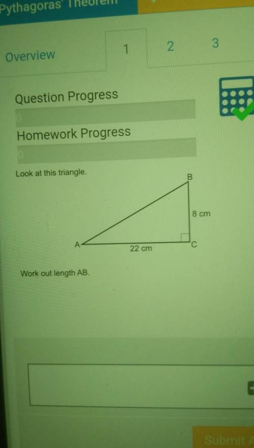 Look at this triangle work out the length AB​