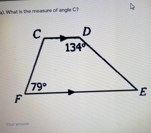 What is the measure of angle c ?​