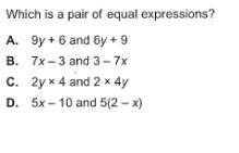Which is a pair of equal expressions?