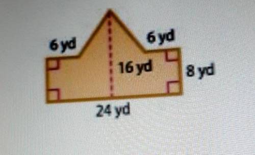 What is the area of the composite shape below? ​
