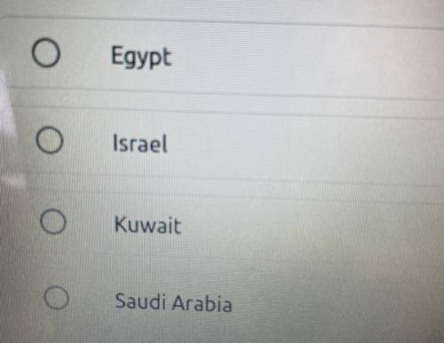 The name of which Middle Eastern country correctly completes the excerpt?