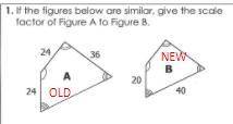 If the figures below are similar give the scale factor of figure a to figure b