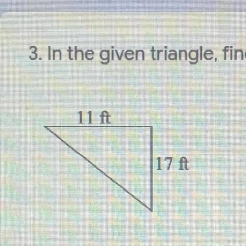 In the given triangle, find the missing length to the nearest tenth. *
