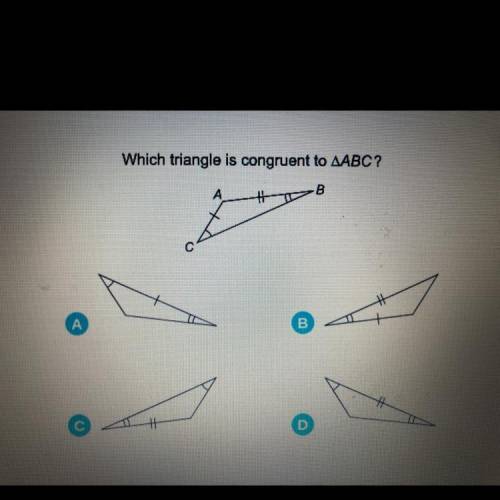 Which triangle is congruent to ABC?