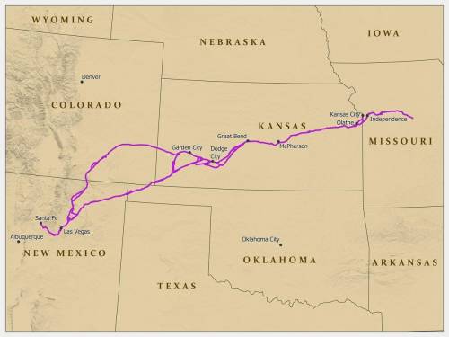 PLEASEEEEEEEEE HELPPPPPPPP
The Santa Fe Trail started in Missouri. Where did it end?