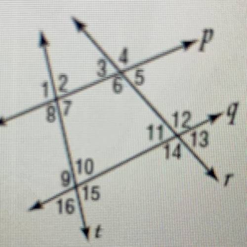 If angles 6 and 7 measure 110 find the angle measures of all the other angles.